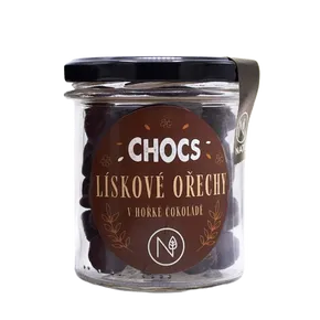 NATU Chocs Lískové ořechy v 60% hořké čokoládě 180 g